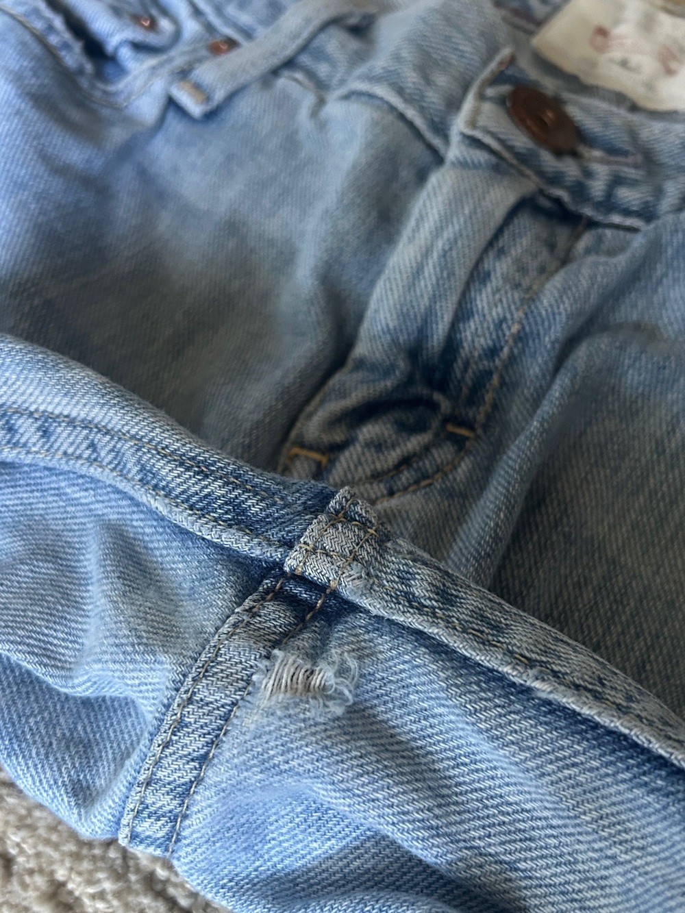 Vintage Y2K 2000s American Eagle Hipster Jeans 8 Long Low Rise Flare No Stretch - Picture 9 of 10